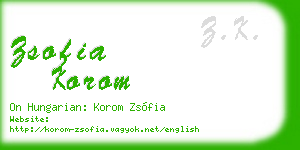zsofia korom business card